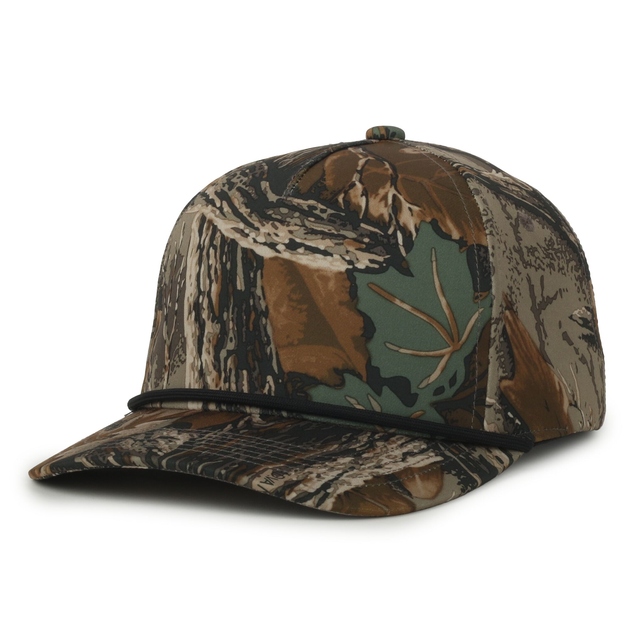 Camo Performance 5-Panel Cap w/Cord 1