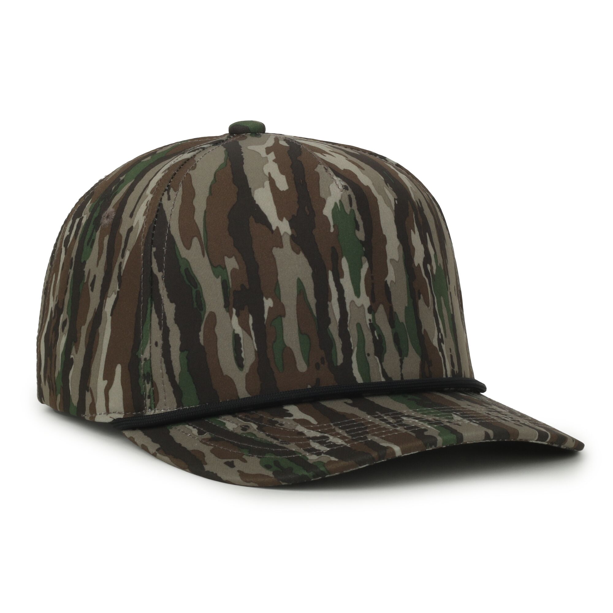 Camo Performance 5-Panel Cap w/Cord 1