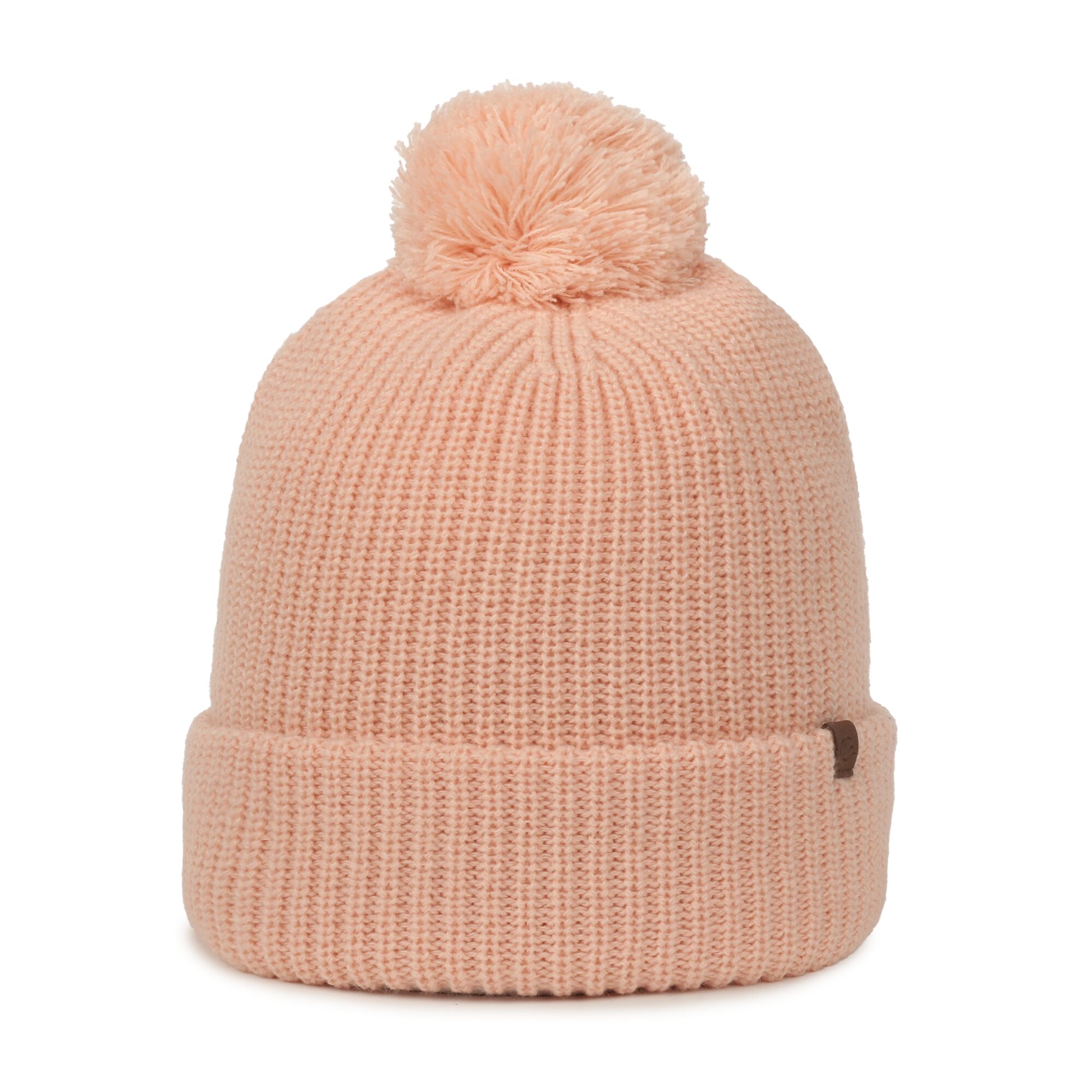 Rib Knit Watch Cap w/Pom 1