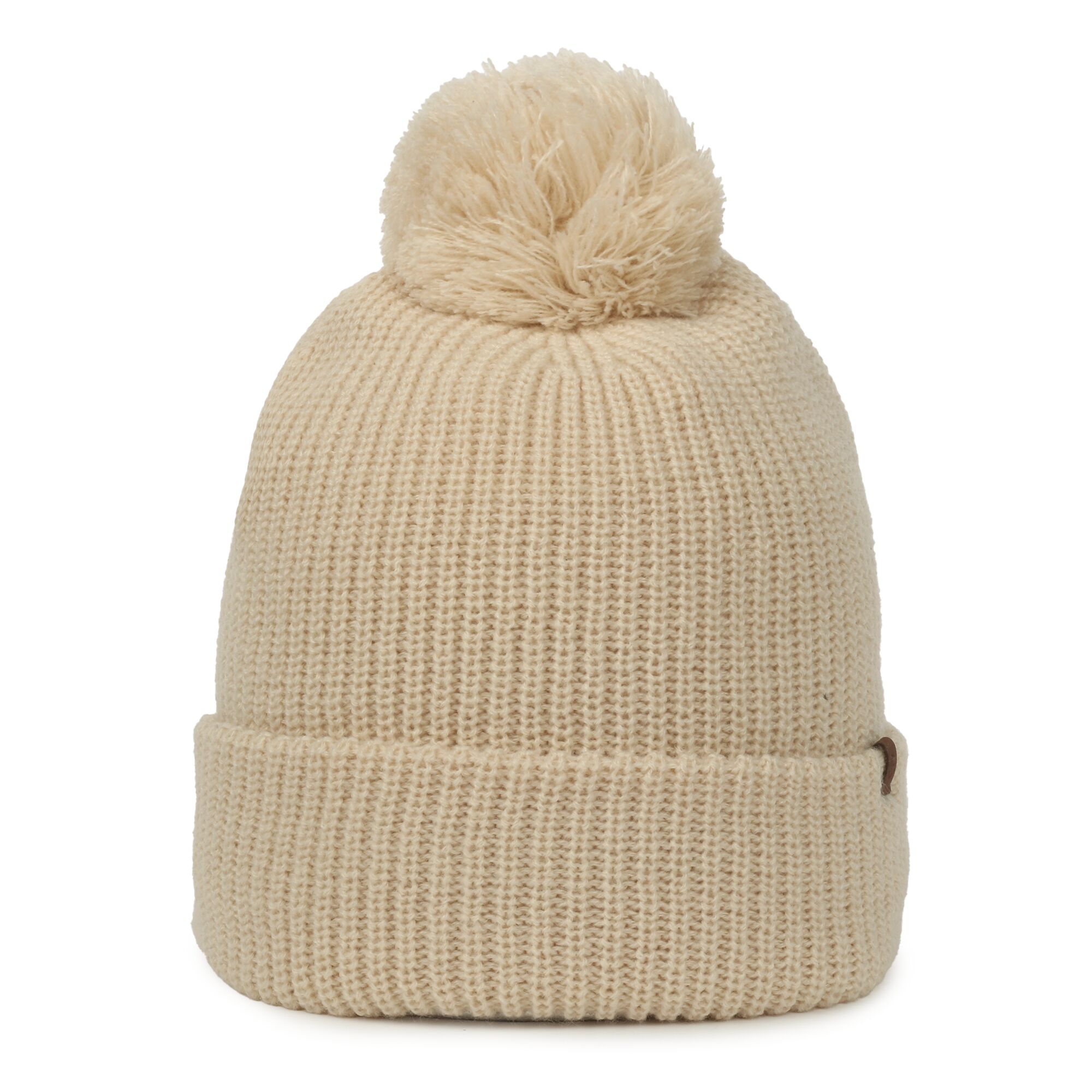 Rib Knit Watch Cap w/Pom 1