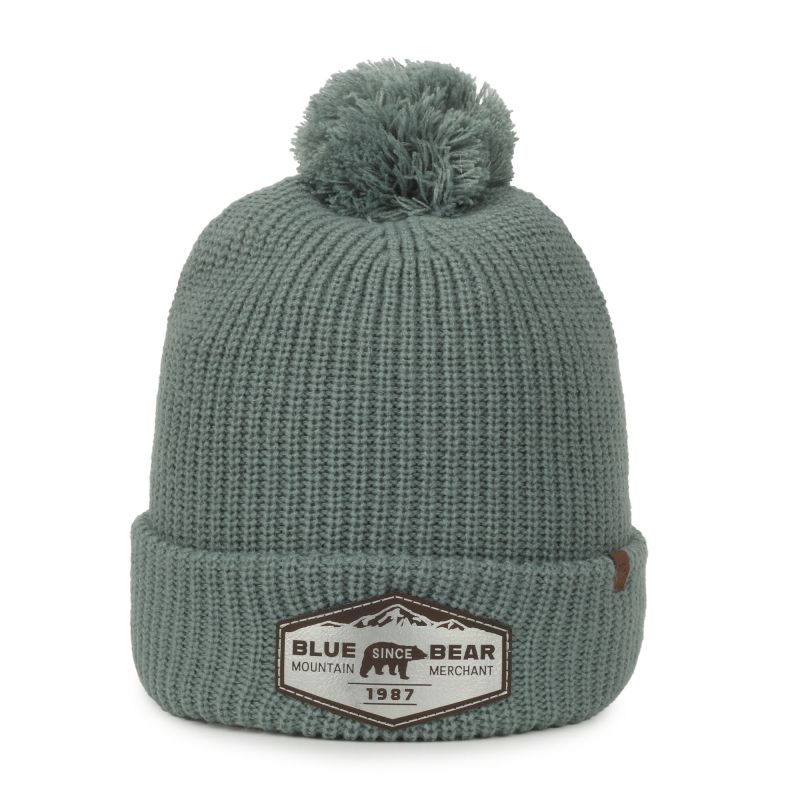 Rib Knit Watch Cap w/Pom 1 Rib Knit Watch Cap w/Pom 1