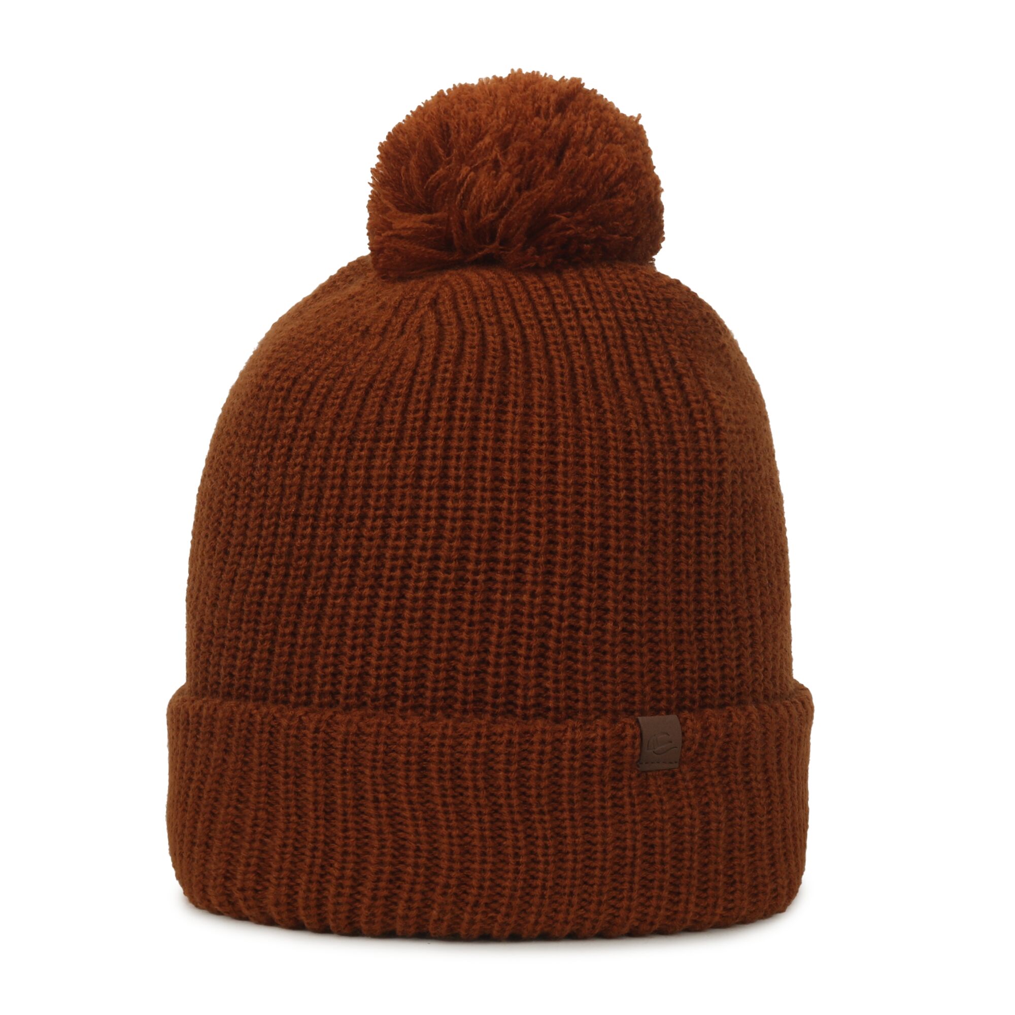 Rib Knit Watch Cap w/Pom 1