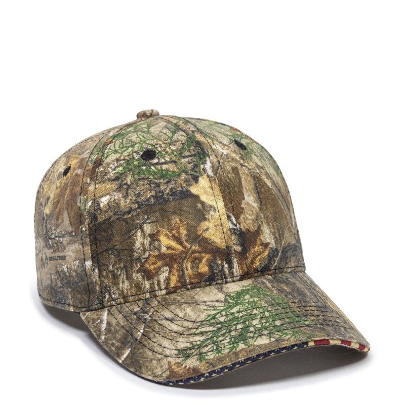 Camouflage Cap w/Woven Flag 2 Camouflage Cap w/Woven Flag 2