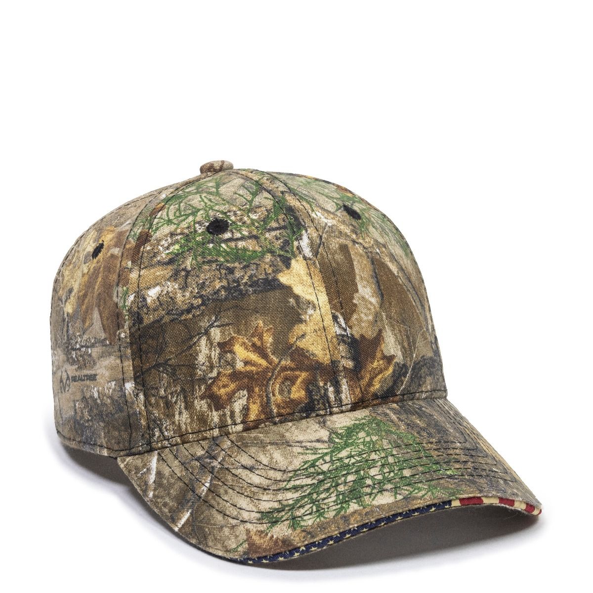 Camouflage Cap w/Woven Flag 2