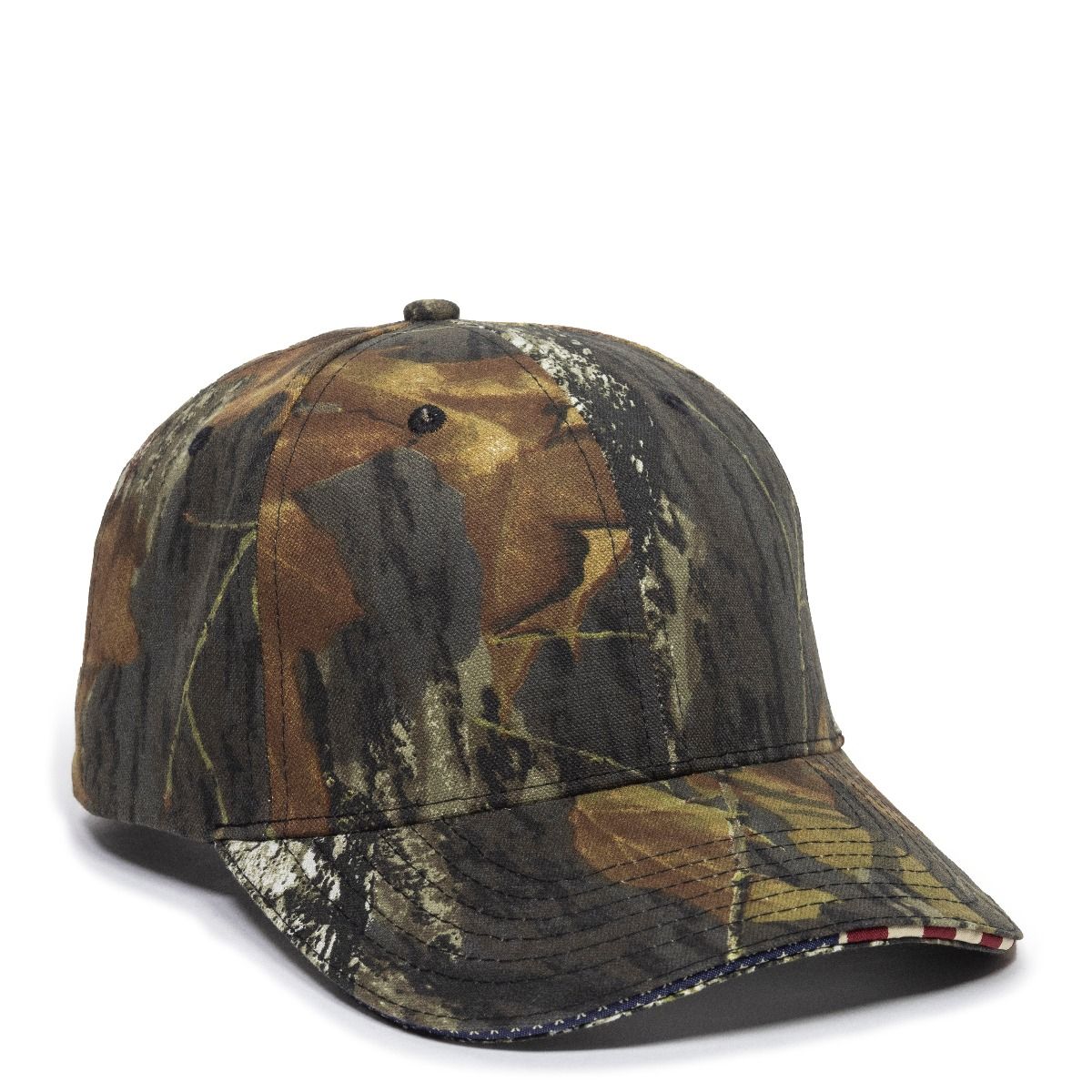Camouflage Cap w/Woven Flag 2