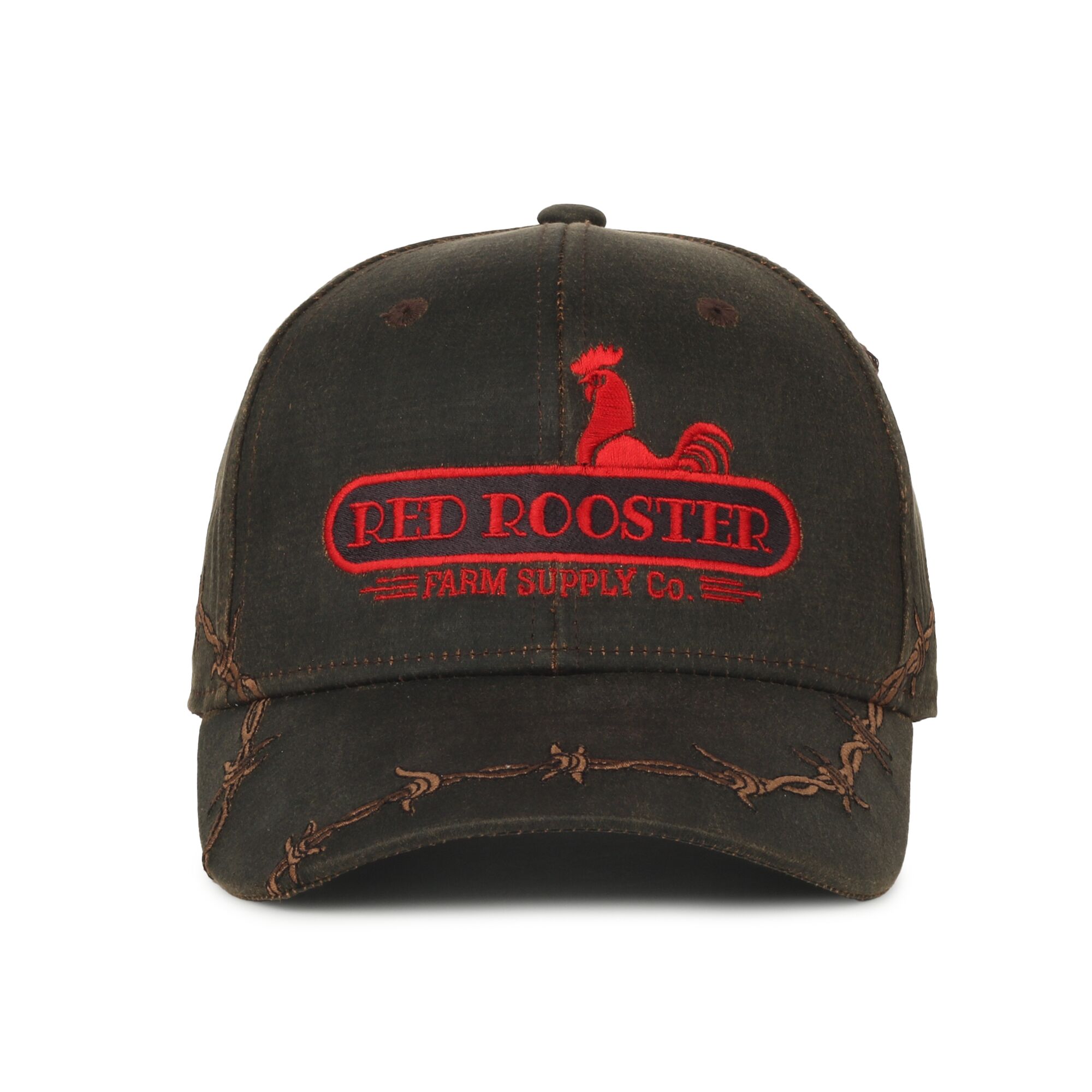 Barbed-Wire Embroidered Solid Back Hat 1