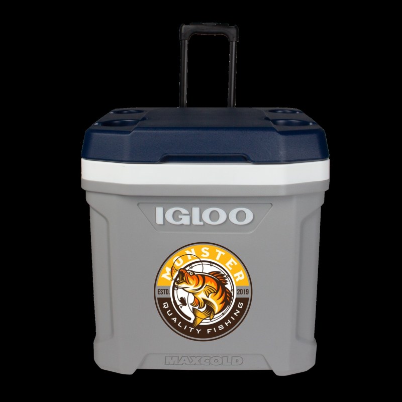 62 Qt. Igloo® Maxcold Latitude Roller Cooler (Carbonite/Aegean Sea) 1 62 Qt. Igloo® Maxcold Latitude Roller Cooler (Carbonite/Aegean Sea) 1
