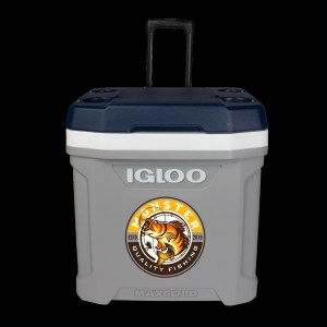 62 Qt. Igloo® Maxcold Latitude Roller Cooler (Carbonite/Aegean Sea) 1 62 Qt. Igloo® Maxcold Latitude Roller Cooler (Carbonite/Aegean Sea) 1