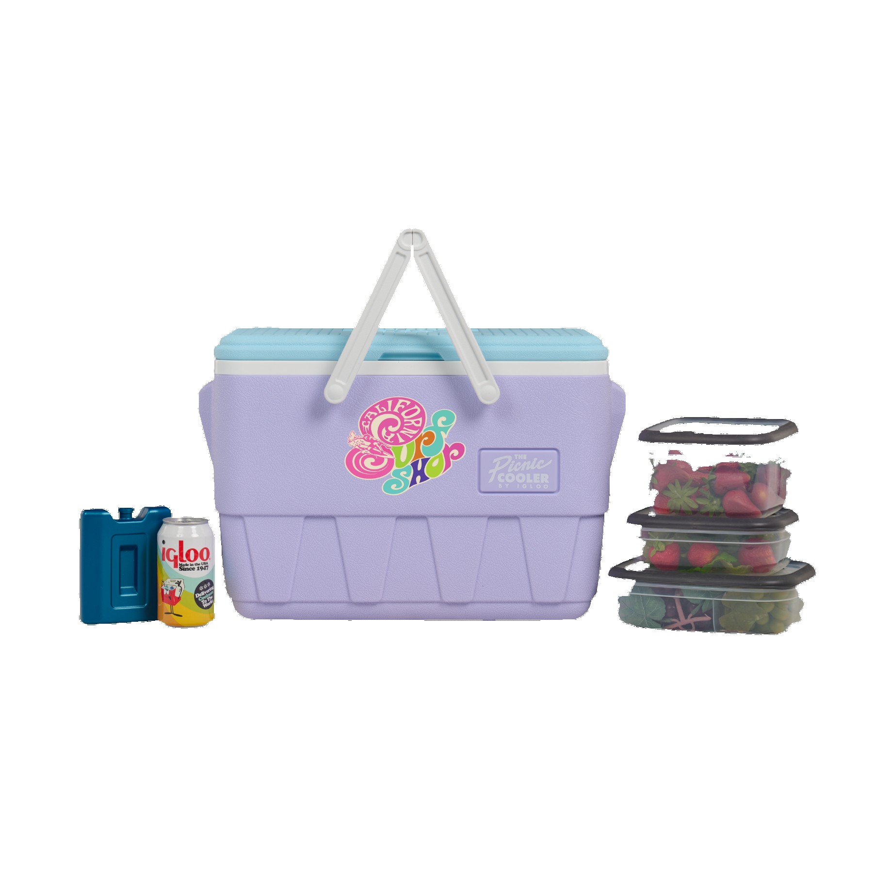 25 Qt. Igloo® Retro Picnic Basket Cooler 1