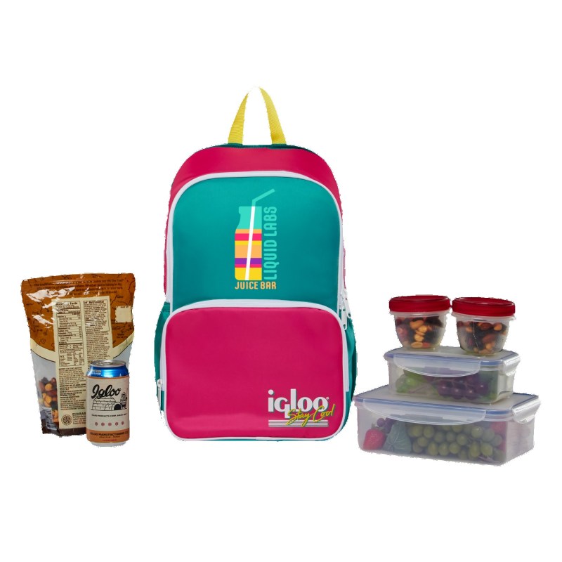 Igloo® Retro 20-12 oz. Can Backpack (Lilac Breeze/Powder Blue) 1 Igloo® Retro 20-12 oz. Can Backpack (Lilac Breeze/Powder Blue) 1
