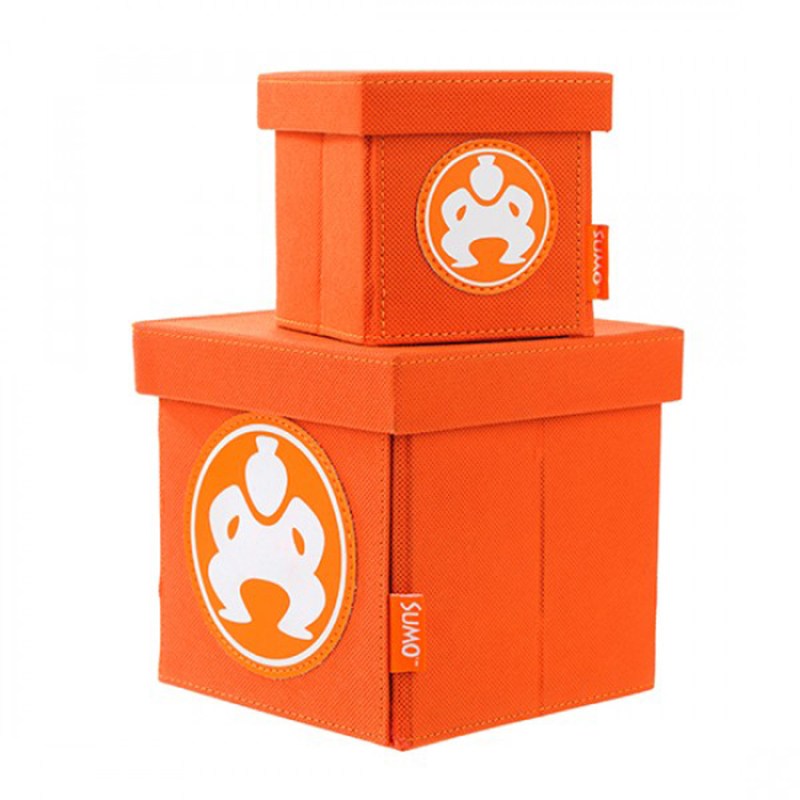 Folding Desktop Cube - 4" Orange 1 Folding Desktop Cube - 4" Orange 1