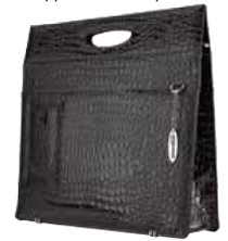 Black Faux-Croc Women Briefcase 1 Black Faux-Croc Women Briefcase 1