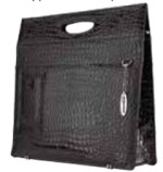 Black Faux-Croc Women Briefcase 1 Black Faux-Croc Women Briefcase 1