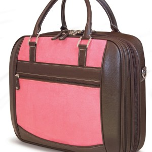 ScanFast Element Checkpoint Friendly Briefcase - Pink Suede 1 ScanFast Element Checkpoint Friendly Briefcase - Pink Suede 1