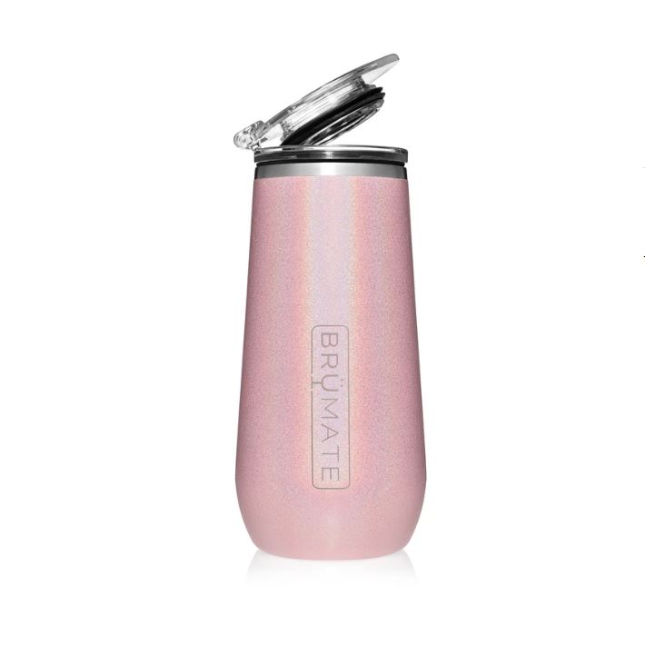 BruMate Stemless Champagne Flute Glitter and Print Colors 2