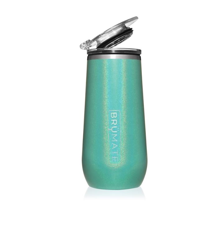 BruMate Stemless Champagne Flute Glitter and Print Colors 2