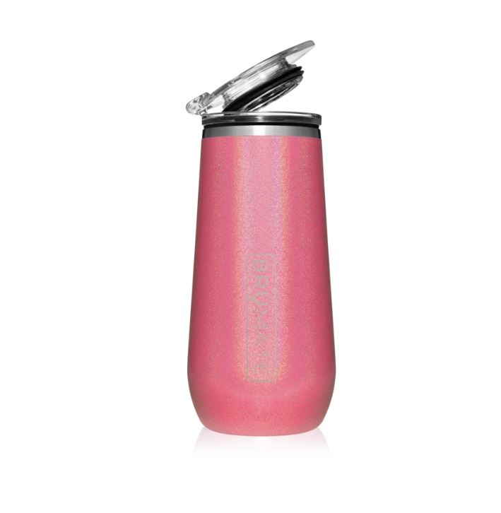 BruMate Stemless Champagne Flute Glitter and Print Colors 2