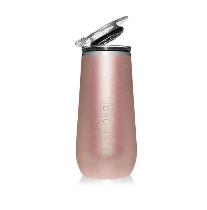 BruMate Stemless Champagne Flute Glitter and Print Colors 2