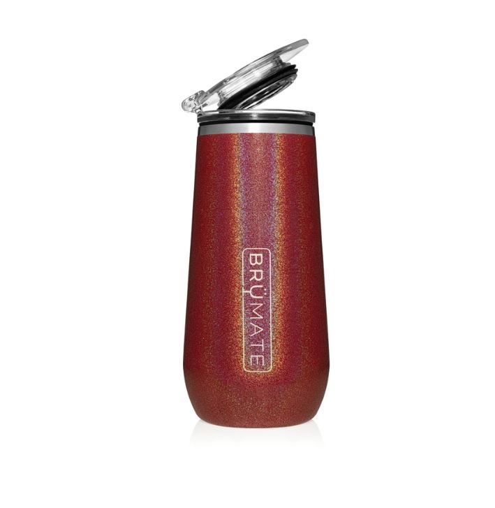 BruMate Stemless Champagne Flute Glitter and Print Colors 2
