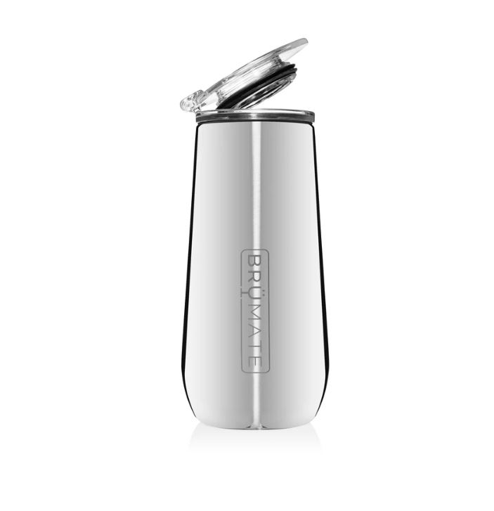 BruMate Stemless Champagne Flute Glitter and Print Colors 2