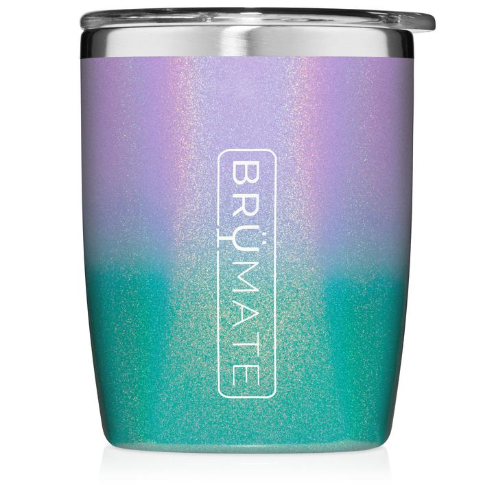 BruMate 12oz Rocks Tumbler Glitter and Print Colors 2