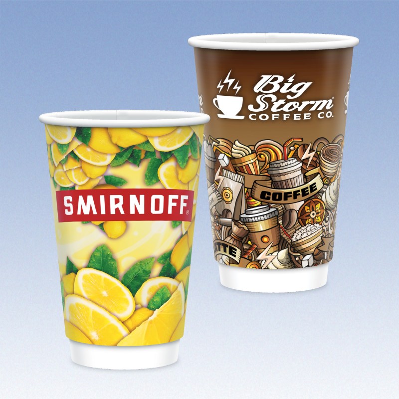 16 oz-Vx2® Gloss Double Wall Insulated Paper Cups 1 16 oz-Vx2® Gloss Double Wall Insulated Paper Cups 1