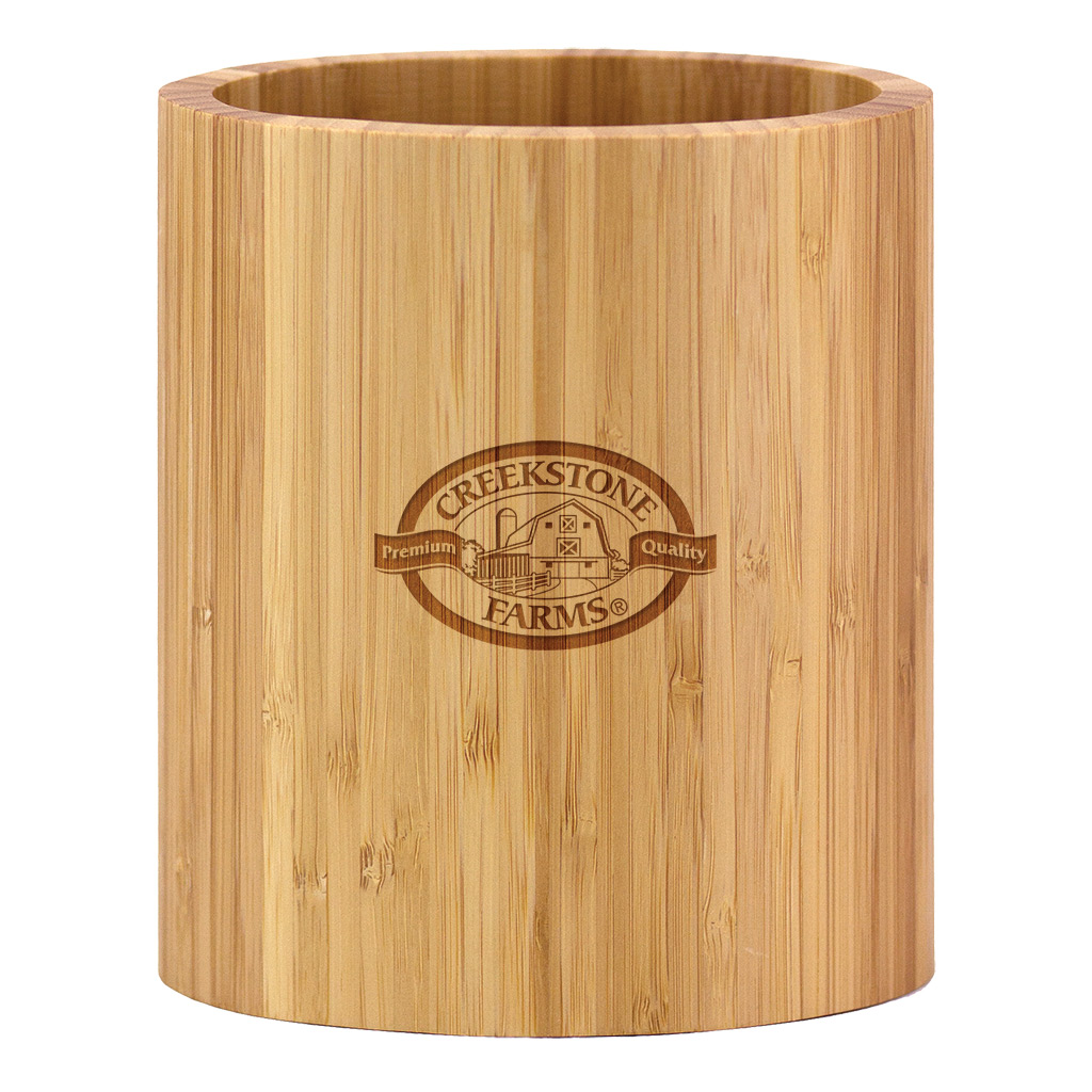 Oval Shaped Bamboo Kitchen Utensil Holder 1 Oval Shaped Bamboo Kitchen Utensil Holder 1
