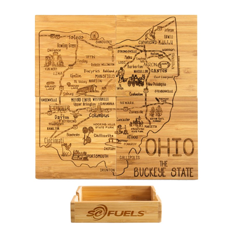 Ohio Puzzle Coaster Set 1 Ohio Puzzle Coaster Set 1