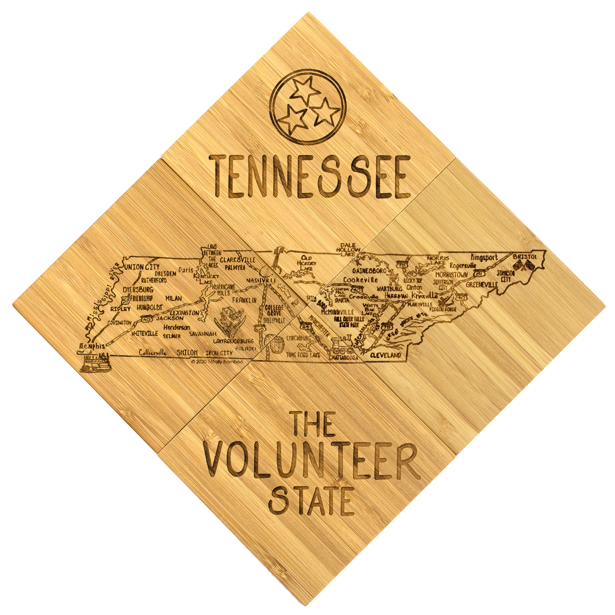 Tennessee Puzzle Coaster Set 1