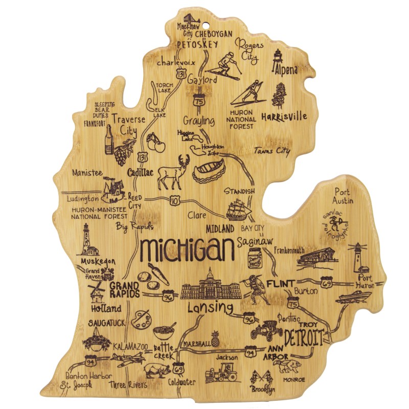 Destination Michigan Mitt Cutting & Serving Board 1 Destination Michigan Mitt Cutting & Serving Board 1