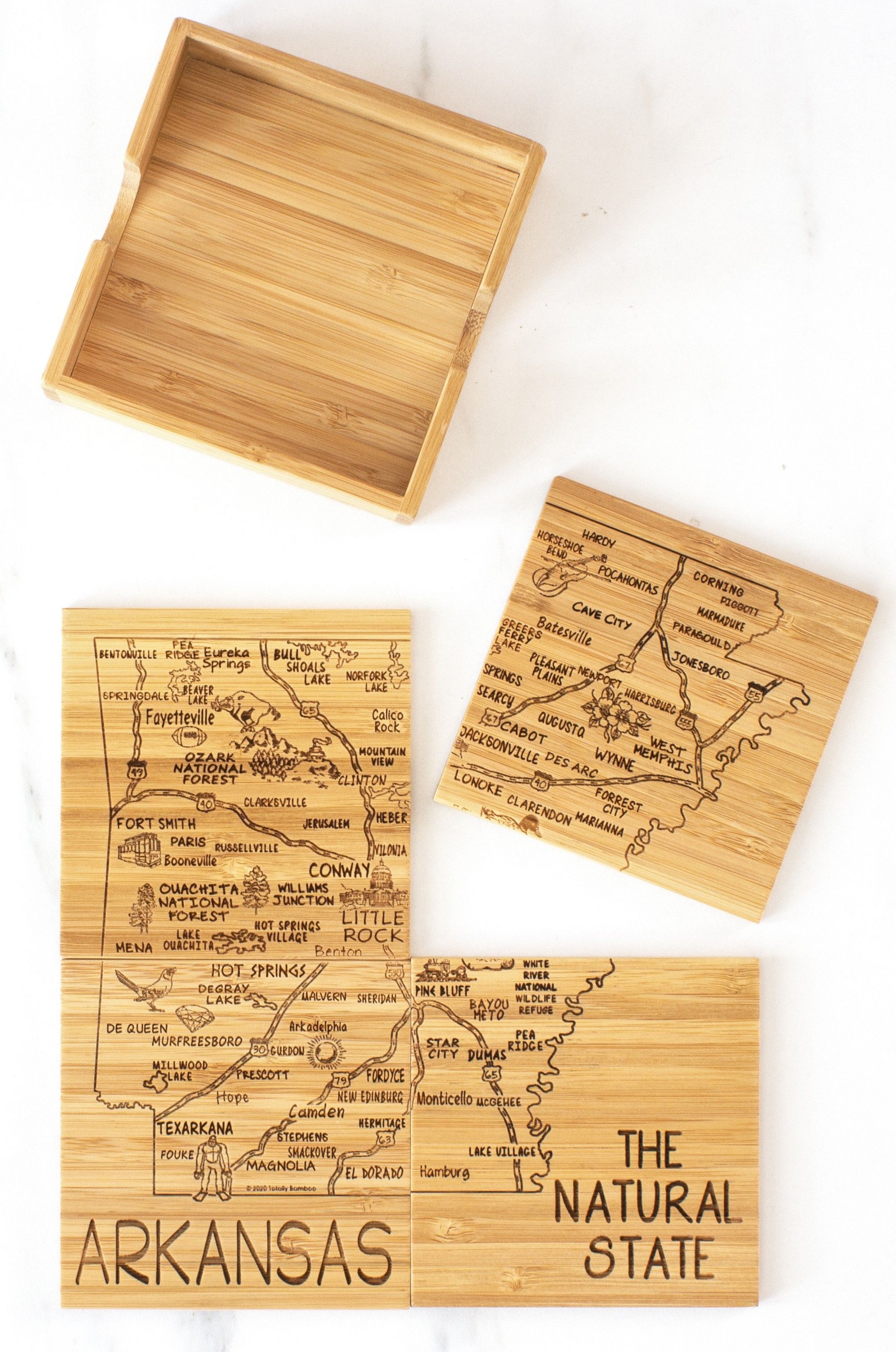 Arkansas Puzzle Coaster Set 1