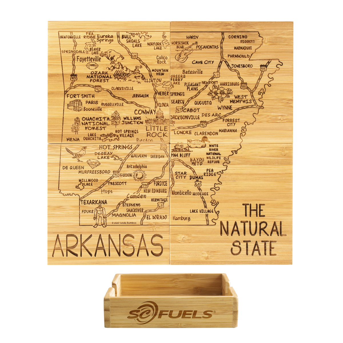 Arkansas Puzzle Coaster Set 1