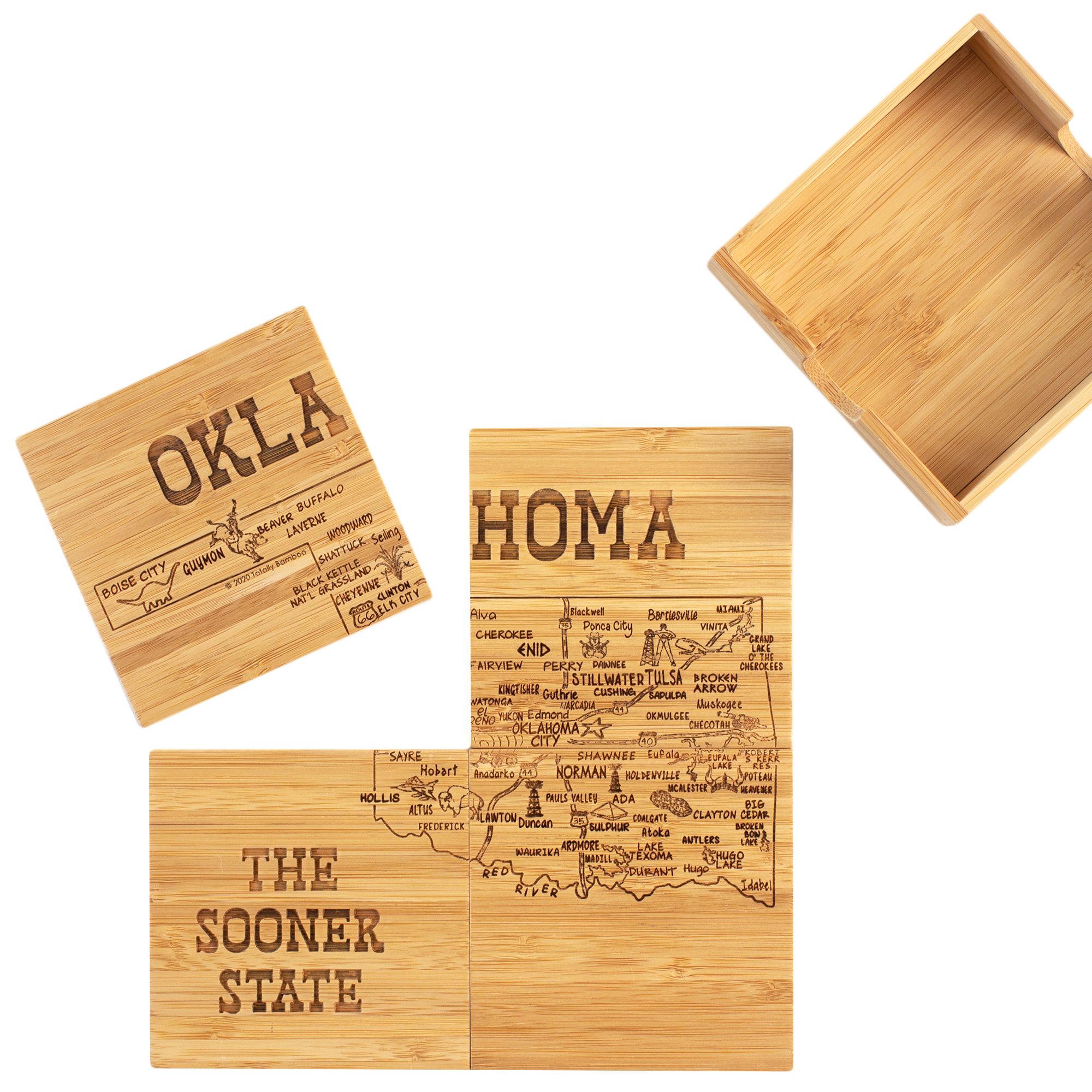 Oklahoma Puzzle Coaster Set 1