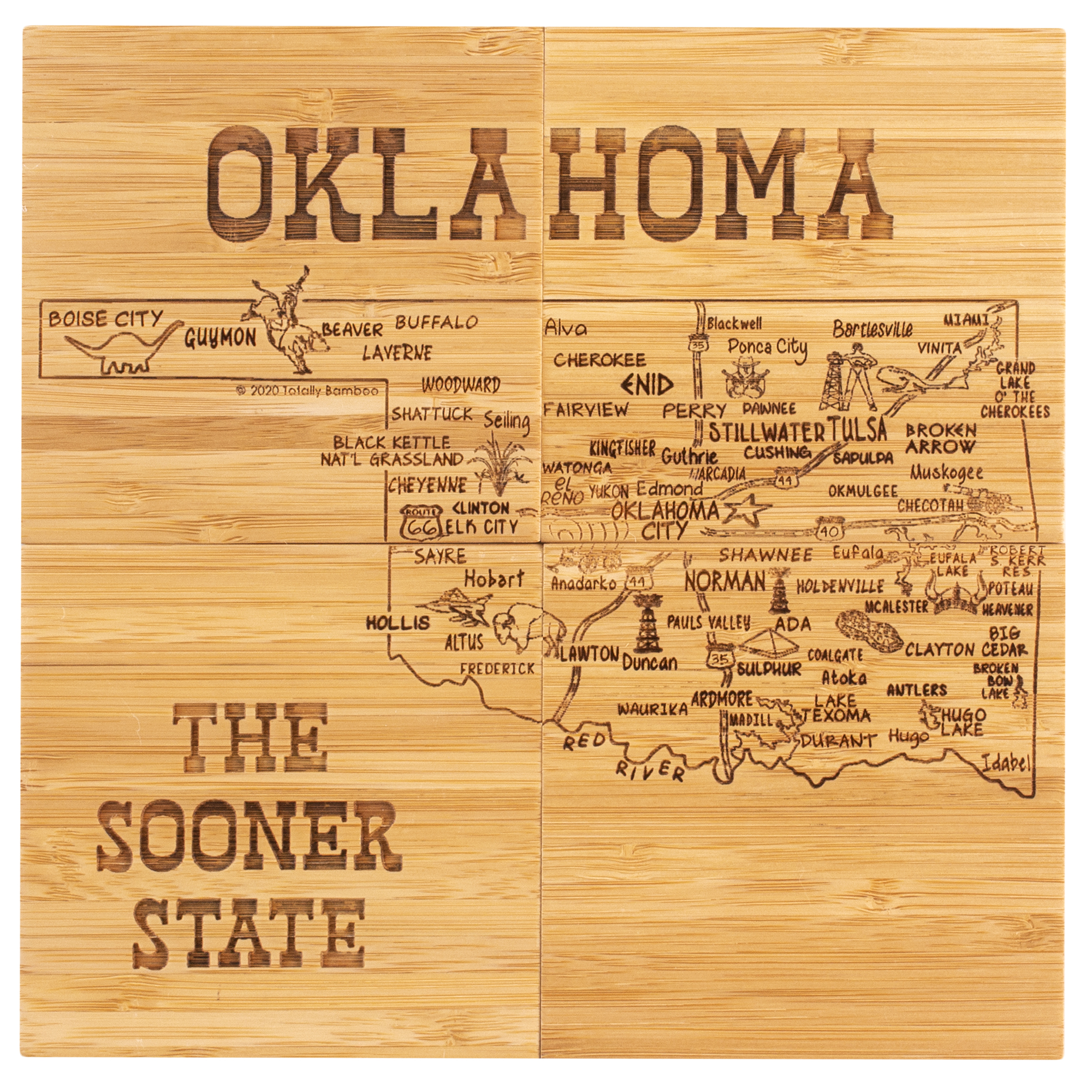 Oklahoma Puzzle Coaster Set 1