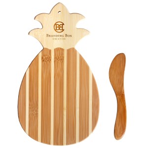Pineapple Charcuterie Board with Spreader Knife Gift Set 1 Pineapple Charcuterie Board with Spreader Knife Gift Set 1