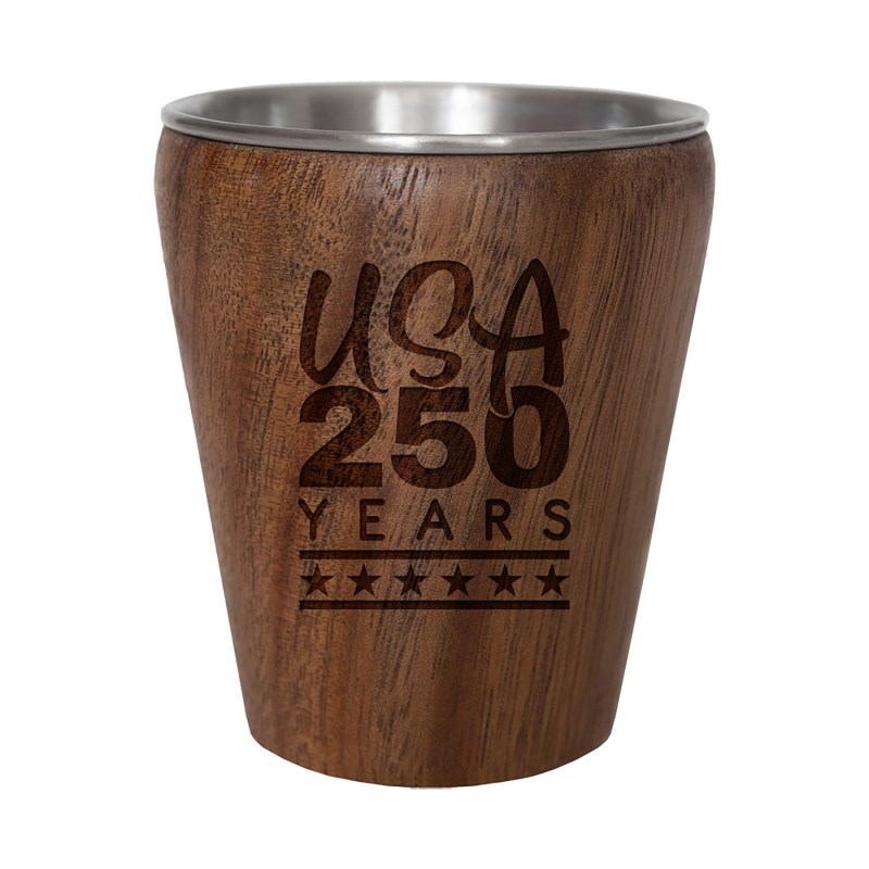 Limited Edition USA 250 Years Bamboo Shot Glass w/Stainless Steel Interior 1 Limited Edition USA 250 Years Bamboo Shot Glass w/Stainless Steel Interior 1