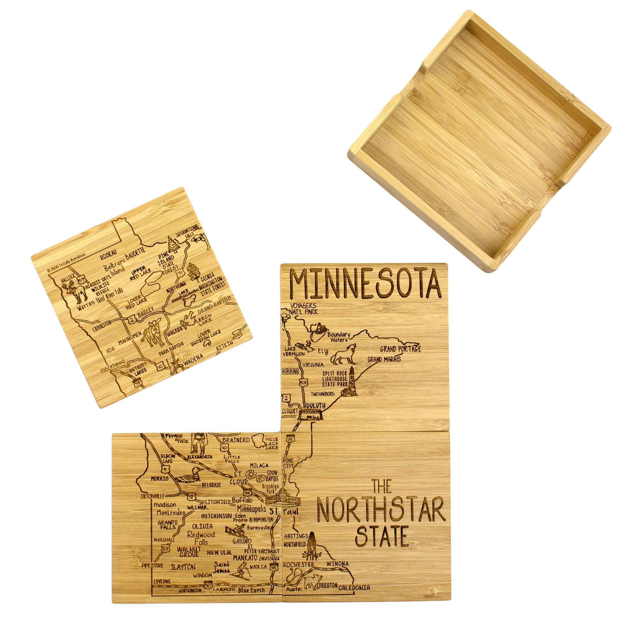 Minnesota Puzzle Coaster Set 1
