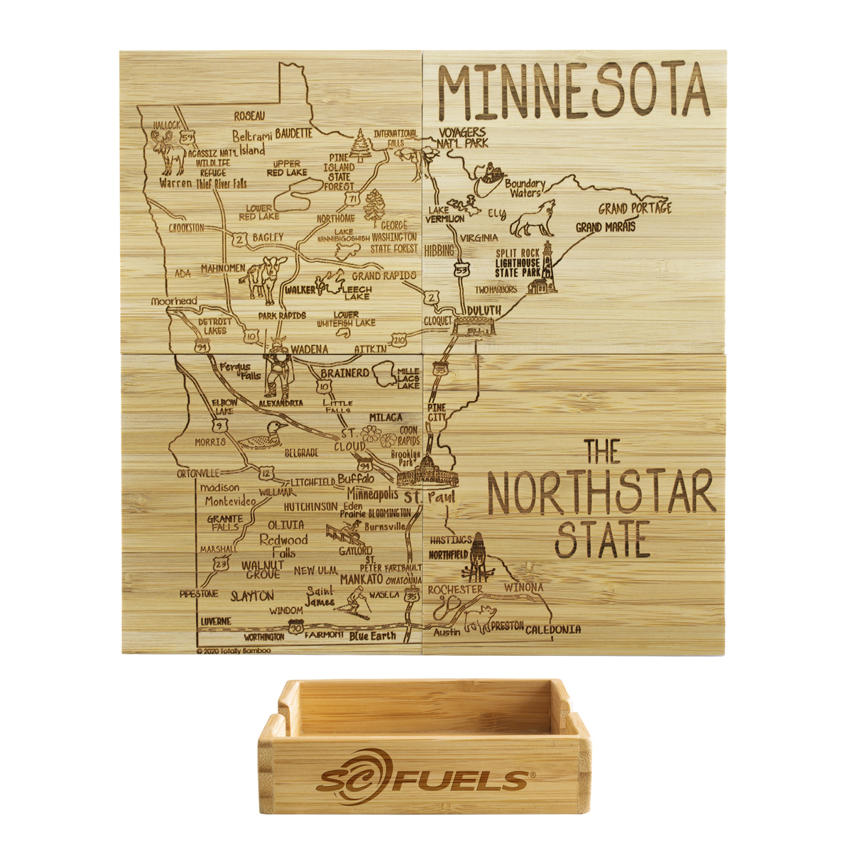 Minnesota Puzzle Coaster Set 1