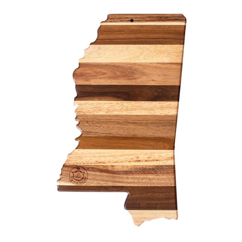 Rock & Branch® Shiplap Series Mississippi State Shaped Wood Serving & Cutting Board 1 Rock & Branch® Shiplap Series Mississippi State Shaped Wood Serving & Cutting Board 1