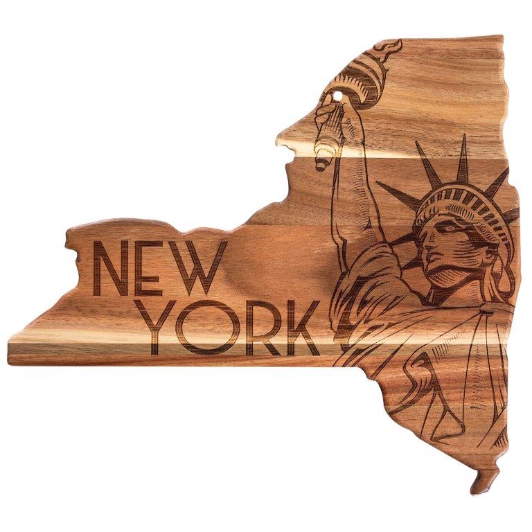 Rock & Branch® Origins Series New York State Shaped Wood Serving & Cutting Board 1 Rock & Branch® Origins Series New York State Shaped Wood Serving & Cutting Board 1
