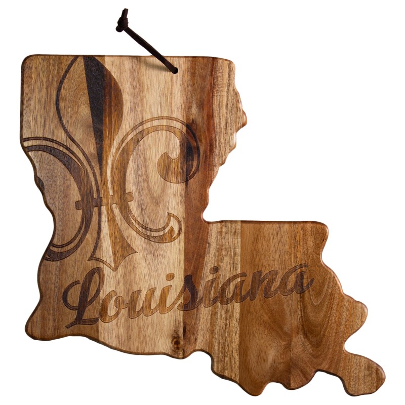 Rock & Branch® Origins Series Louisiana State Shaped Wood Serving & Cutting Board 1 Rock & Branch® Origins Series Louisiana State Shaped Wood Serving & Cutting Board 1