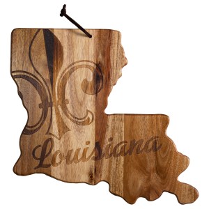 Rock & Branch® Origins Series Louisiana State Shaped Wood Serving & Cutting Board 1 Rock & Branch® Origins Series Louisiana State Shaped Wood Serving & Cutting Board 1