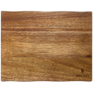 13" Acacia Cutting Board with Natural Style Edges 1 13" Acacia Cutting Board with Natural Style Edges 1