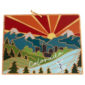 Colorado State Shaped Cutting & Serving Board w/Artwork by Summer Stokes 2 Colorado State Shaped Cutting & Serving Board w/Artwork by Summer Stokes 2