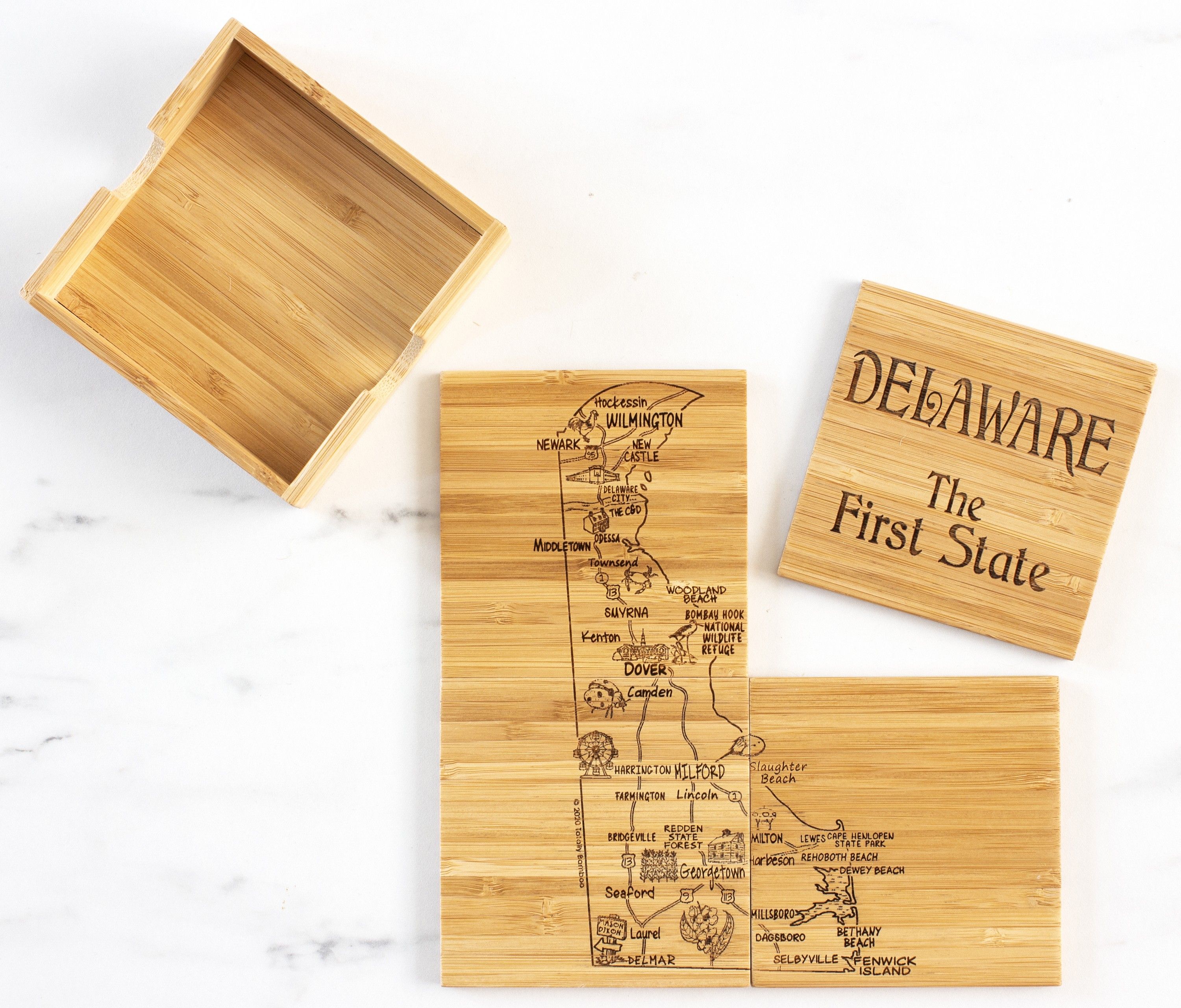 Delaware Puzzle Coaster Set 1