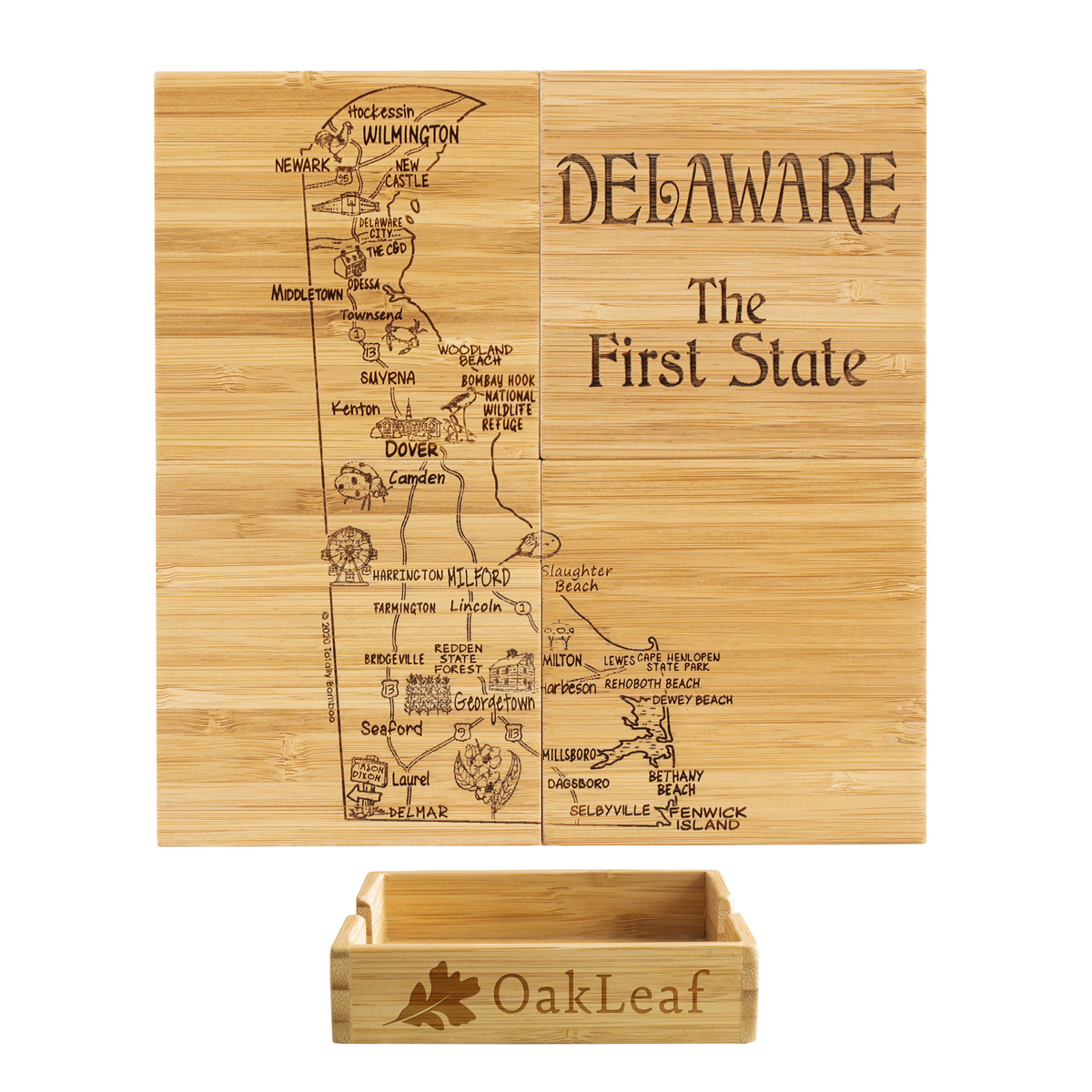 Delaware Puzzle Coaster Set 1