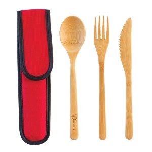 Take-Along Flatware Set w/Red Travel Case 1 Take-Along Flatware Set w/Red Travel Case 1
