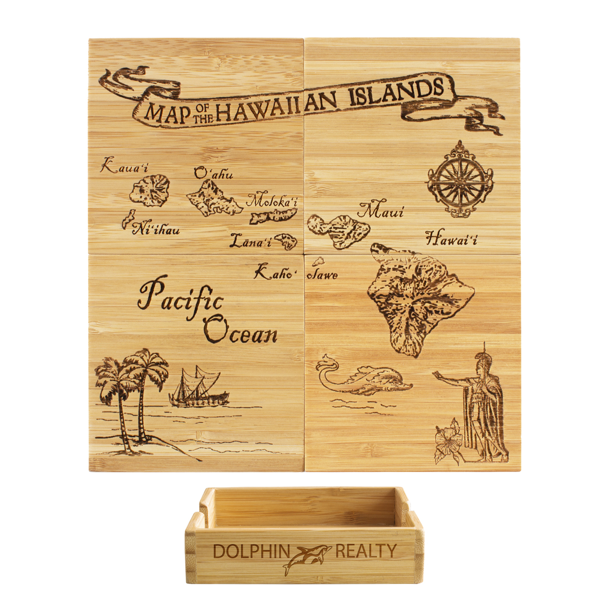 Hawaii Puzzle Coaster Set 1