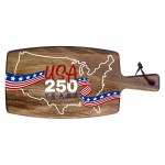 Limited Edition USA 250 Years Rock & Branch® Acacia Paddle Cutting Board UV 2 Limited Edition USA 250 Years Rock & Branch® Acacia Paddle Cutting Board UV 2