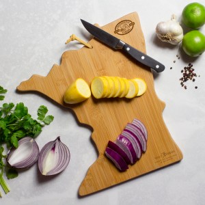 Minnesota State Shaped Cutting & Serving Board w/Artwork by Summer Stokes 1 Minnesota State Shaped Cutting & Serving Board w/Artwork by Summer Stokes 1